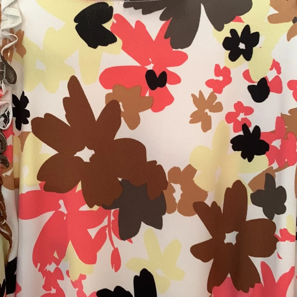 2/$15 Calvin Klein- Floral print Women’s Blouse Size Medium - Picture 4 of 6